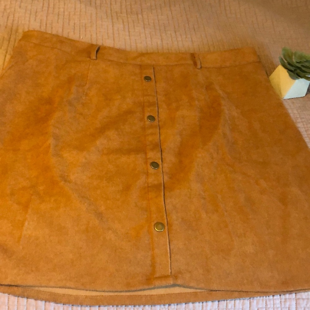 Women’s SHEIN 3XL Burnt Orange Corduroy Skirt
